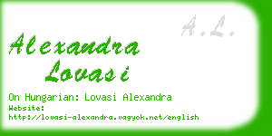 alexandra lovasi business card